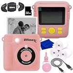 Ultimaxx Essential Instant Print Camera for Kids Bundle (Pink) - Includes: 32GB microSD Card, High-Speed Memory Card Reader with Internal microSD Slot, Lanyard, Microfiber Cloth & More (9pc Bundle)