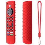 Silicone Remote Cover for All New Fire Stick 4K Max 2023, Silicone Case Compatible with Fire TV Stick 4k Max 2nd Gen, Toshiba/Insignia NS-RCFNA-21 Silicone Sleeve with Lanyard (Red)