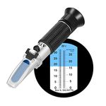 V·RESOURCING Dual Scale(2 in 1) Brix Salinity Refractometer, 0-32% Brix / 0-28% Salinity with ATC for Measuring Sugar & Salinity Related Liquids Such as Soup,Soy Sauce,Ketchup etc