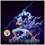 MuMuYu Gear 5 Luffy Figure, Anime Sun God Nika Statue PVC Collectible Model Toy Gift