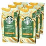 STARBUCKS Blonde Espresso Roast, Blonde Roast, Whole Bean Coffee 200g (Pack of 6)