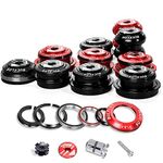 BUCKLOS 1-1/8 Bike Headset MTB Threadless 34 44 44-50.6 44-55 44-56 41.8-52mm, Straight Tapered Tube Mountain Bikes Road Bicycle Double Sealed Bearings Headsets, for Frame Fork Expander Plug Star Nut