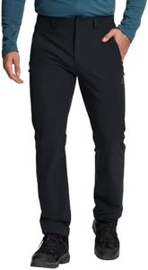 Pioneer Camp Men's Hiking Pants Lightweight Stretch Water Resistant Black