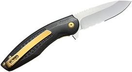 OUTDOOR ELEMENT Quick Feather - The VG-10 Folding EDC Knife with Ultra Smooth Sealed Ball Bearing Flipper Action - Durable G10 Scales and New Custom Design Easy Sharpen Serrations