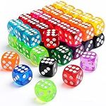 50 Pieces Colored Dice, 6 Sided Dic