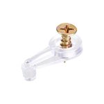 uxcell Glass Retainer Clips Kit, 1inch Cabinet Glass Door Clips Holder with Screws for Cabinet Door, Windows, Mirrors, 20Set