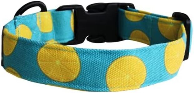 Lana Paws Citrus Punch Skin-Friendly, Lightweight & Durable Fabric Dog Collar, Medium