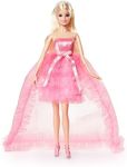 Barbie Doll, Kids Toys, Barbie Birthday Wishes Doll, Blonde in Pink Satin and Tulle Dress, Fashion Collectibles