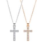 Ouligay 2Pcs Cross Necklace for Women Cross Pendant Necklace Bling Crystal Cross Necklace Jewelry for Men Women Boys Girls Birthday Christmas Thanksgiving Day Gifts