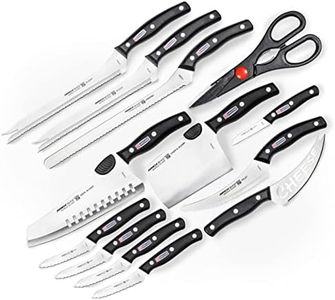Miracle Blade World Class Professional Series 13 Piece Chef's Knife Collection - Ergonomic and Versatile Flash Forged Blades