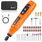 HARDELL Mini Cordless Rotary Tool 3.7V, 5-Speed Rotary Tool Kit with 43 Accessories,Type-C Charging Power Rotary Tool for Engraving, Sanding, Polishing, Drilling, Grinding, Small DIY Crafts