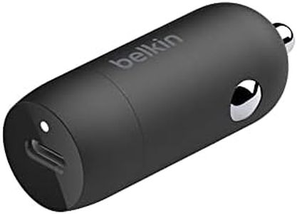 Belkin BOOSTCHARGE 30W Fast Car Charger, Compact Design w/USB-C Power Delivery Port, Universal Compatibility for iPhone 14, Galaxy S23, Note Series, and More - Black