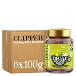 Clipper Decaf Organic Coffee | 6x 100g Jars Decaffeinated Instant Coffee | Bulk Buy for Home & Catering | Gourmet Sustainable Fairtrade Coffee by Clipper Teas | Ethically Sourced