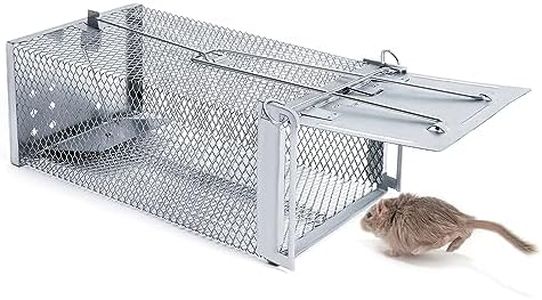 VOTUKU Live Trap Trampa para Ratas Ratones, Premium XXL Trampa para Ratas Alimentos para Ratones Altamente Sensible Animales Reutilizable (Plata)