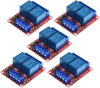 5pcs 5V 12V 24V 2 Channel DC Relay Module with Optocoupler High/Low Level Trigger Expansion Board (24V)