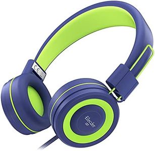 ELECDER i37 Kids Headphones Children Girls Boys Teens Foldable Adjustable On Ear Headphones 3.5mm Jack Compatible Cellphones Computer MP3/4 Kindle School Tablet Navy