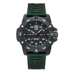 Luminox Rubber Master Carbon Seal Day-Date Analog Dial Color Black Men Watch - Xs.3877, Green Band