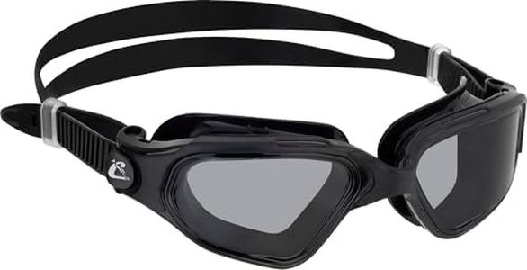 CRESSI Clear Eyes Goggles Black/Black Smoked Lens - Lunettes de Natation Unisexe en Silicone pur avec Traitement Moléculaire Anti Buée de la Lentille, Noir/Noir Lentilles Fumées, Taille Unique