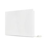 Stelpro PLUG-IN High-end Wall Convector Heater Mirage Series 1500W, Built-In Thermostat, Discreet Ultra-Quiet and Sturdy with Monocoque Front Panel, 29 1/2" x 18", 120 Volts - MIR1501PW - White