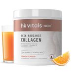 HealthKart hk vitals Skin Radiance Marine Collagen Supplement (Orange,200g)|Vitamin C,E,Sodium Hyaluronate|For Healthy Skin,Hair & Nails,powder,1 count,25 Servings
