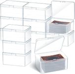 Vicenpal Playing Deck Card Storage Box Plastic Card Boxes Compatible with 100 Mtg Holder Storage Case 4.3 x 2.95 x 2.2 Inches Organizer Snap Closed for Trading Card Games Card Collector (12 Pcs)