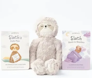 Slumberkins 14" Sloth Kin & 2 Board Books Complete Set Bundle | Promotes Routines, Relaxation & Coping Skills | Social Emotional Learning, Ages 0+ (Sloth Kin Plush + 2 Board Books)