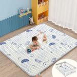 Abdtech 71x59 Baby Play Mat for Playpen - Soft & Thick Play Mat for Baby - Non-Slip Safe Extra Large Play Mat for Toddlers - Foldable Machine Washable Cushion Play Mat for Babies Toddlers Tummy Time