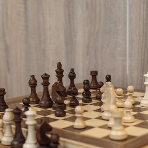 A&A 15" Wooden Chess Set – Classic Folding Board Game