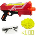 100 Rounds Blaster Gun with Protective Goggles for boys and girls Compatible with Nerf Hyper Rounds Darts, Easy Reload, Holds Up to 50 Rounds