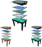 KICK Hexad 48″ 6-in-1 Multi Game Table (Black) - Combo Game Table Set - Billiards, Foosball, Glide Hockey, Table Tennis, Mini-Shuffleboard, and Mini-Bowling for Home, Game Room, Friends and Family!