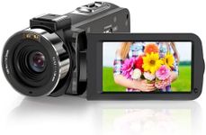 Nicamery Video Camera, Camcorder 1080P 36MP with IR Night Vision 3.0 Inch 270 Degree Rotating IPS Screen 16X Digital Zoom, Vlog Camera with Remote Control and 2 Batteries