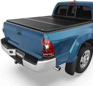 OEDRO FRP Hard Tri-fold Tonneau Cover Fold Truck Bed Covers Fits for Toyota Tacoma 2005-2015 (Excl. Trail Edition) with 5 Feet Bed with Tacoma Bed Rail