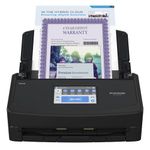 ScanSnap iX1600 Premium Color Duplex Document Scanner for Mac and PC with 4-Year Protection Plan, Black