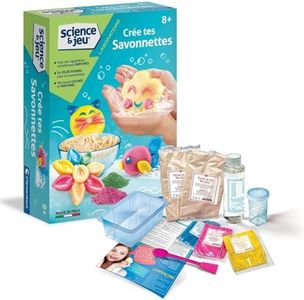 Clementoni - Science & Jeu : Créer tes Savonnettes - Savons Colorés et Parfumés - Ingrédients et Instruments Inclus - Laboratoire - Jeu Scientifique - Fabriqué en Italie - Dès 8 Ans - 52532