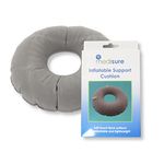 R&C Components Ltd Donut Cushion Piles Hemorrhoids Bed Sores Support Cushion Pain Relief Inflatable Ring Bottom Postpartum Pregnancy Cushion Comfort Support Pillow - LATEX FREE