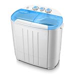 Double Barrel Portable Mini Washing Machine and Spin Dryer ideal for Dorms, Apartments, RVs, Camping - Blue