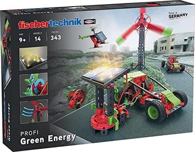 fischertechnik PROFI Green Energy 559879 - juego de construcción para niños, juguete educativo sobre energía renovable, 14 modelos, a partir de 9 años