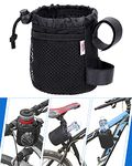 KEMIMOTO Bike Cup Holder, Bike Water Bottle Holder Bicycle Handlebar Drink Holder with Mesh Pockets Phone Bag for Cruiser, Mountain Bike, Scooter, Folding, Road Bike, Wheelchair 1 Pack