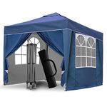 SANHENG Pop Up Gazebo, Pop Up Tent with Weights, Fully Waterproof, All Weather Gazebo ideal for Outdoor Party Camping (3x3m,Blue)