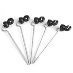 Cocoarm Fence Insulators, 50 Pcs Electric Fence Screw-in Ring Insulator Field Guardian Black