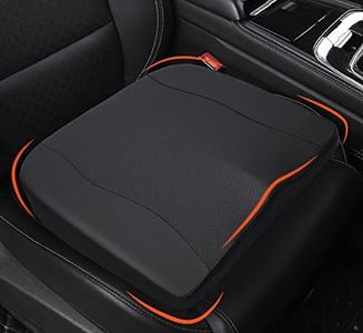 Lofty Aim Car Seat Cushion, Comfort Memory Foam Car Cushions for Driving - Sciatica & Lower Back Pain Relief, Seat Cushion for Car Seat Driver, Office Chair, Wheelchair (Dark Black)