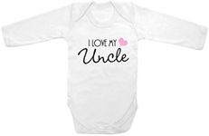 Baby Tee Time Long Sleeve Girls' I Love My Uncle One Piece 12-18 Months White