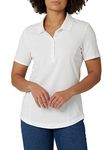 Riders by Lee Indigo Women's Morgan Short Sleeve Polo Shirt, Arctic White, Small