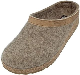 Haflinger Open Back Slippers, Grizzly Torben Unisex Adults’, Beige, 11 UK