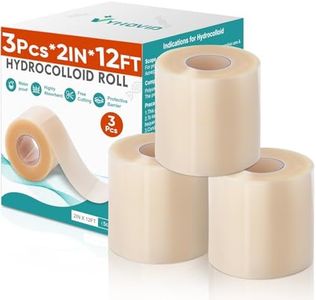 3Pcs Hydrocolloid Roll for Wound Care, Hydrocolloid Patch Bandages with Self-Adhesive, Bed Sore Bandages, Highly Absorbent for Burn, Blister, Acne Care, Sterile and Waterproof (2in x 12ft x 3Roll)