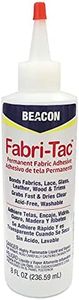 Beacon Fabri-Tac Permanent Adhesive, 8 Ounce Bottle - Premium Crafting & Fabric Glue