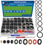 ZDBB 37 Size 3-in-1 Spigot Repair Washers & Hose Gasket & Faucet O-Rings Kit 1075 Pcs Universal Plumbing Rubber Washers Assortment Kit for Kitchen Faucet Outdoor Hose Bib Water Spigot Seal