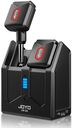 JOYO 5.8Ghz Wireless Guitar Transmitter and Receiver Wireless Guitar Bass System with Charging Box 4 Signal Channel for Guitar Bass Electric Instruments (JW-06)
