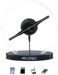 Missyou 11.8'' 3D Hologram Fan - Customizable Logo, Bluetooth & WiFi Control, 700+ Video Library, Remote & Acrylic Cover for Advertising & Events