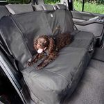 Kurgo Extended Width Wander Car Bench Seat Cover for Dogs, Charcoal Grey—Stain & Water Resistant—Machine Washable